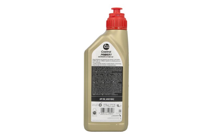 CASTROL Power1 Ultimate 4T 5W‑40 – Пълносинтетично моторно масло, 1 л