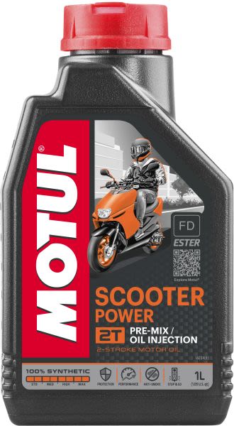 Motul Scooter Power 2T – Масло за двутактови скутери, 1 л