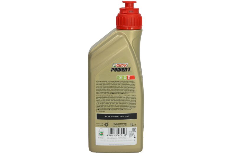 CASTROL Power1 4T 10W-40 – Пълносинтетично моторно масло за мотоциклети, 1 л