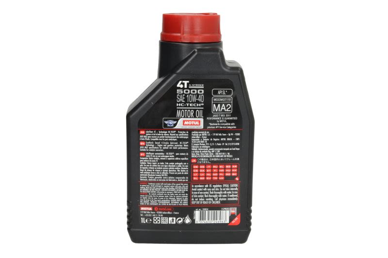 MOTUL 5000 4T 10W‑40 – Полусинтетично моторно масло за 4‑тактови двигатели, 1 л