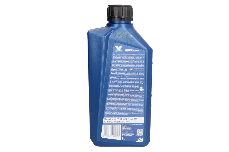 VALVOLINE Durablend 15W-50 – Полусинтетично моторно масло за мотоциклети, 1 л