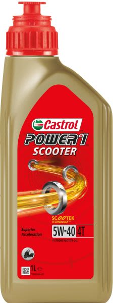 CASTROL Power1 Scooter 4T – Моторно масло SAE 5W‑40 за скутери, 1 л