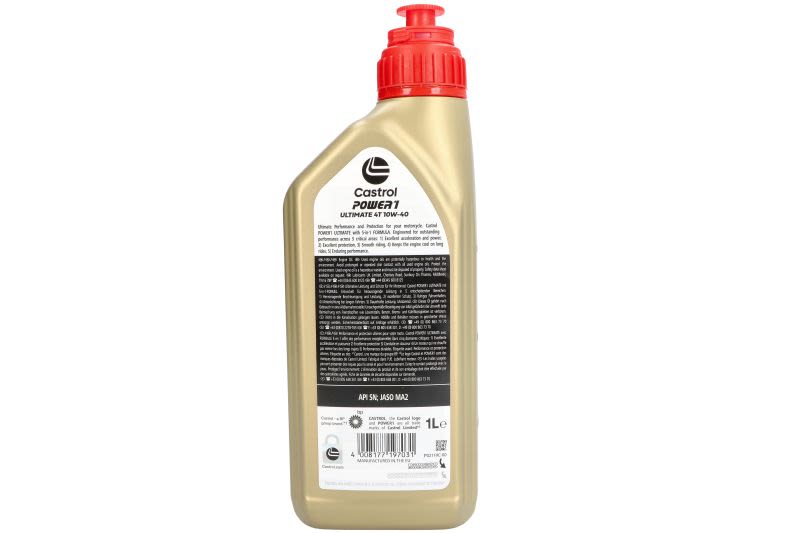 CASTROL 4T 10W‑40 5v1 – Моторно масло за четиритактови двигатели, 1 л